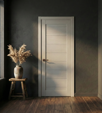 Ușă de interior ML-04 cu design orizontal modern, foaie plină