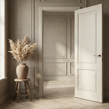 Ușă de interior ML-10 cu două panouri frezate, design clasic elegant