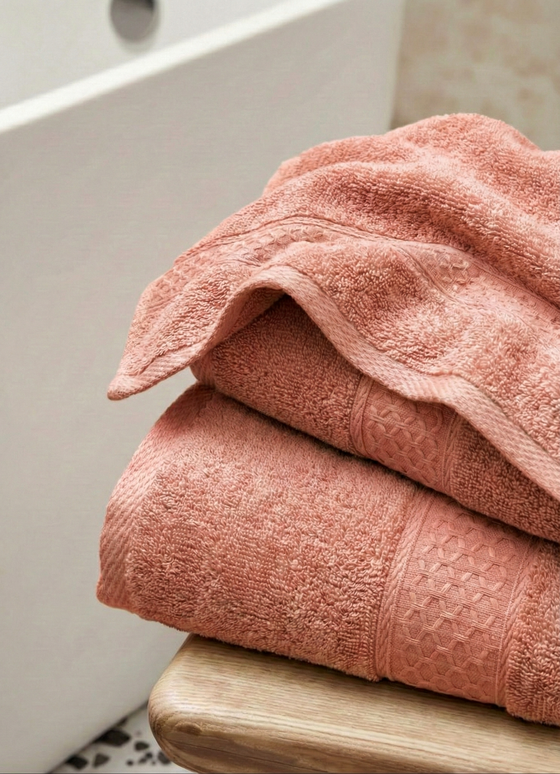 Set 3 prosoape baie, bumbac 100%, CORAI, 75×150 cm + 40×80 cm + 50×80 cm