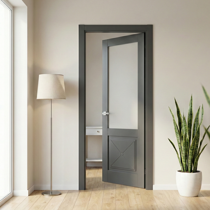 Ușă de interior ML-1102 cu sticlă satinată