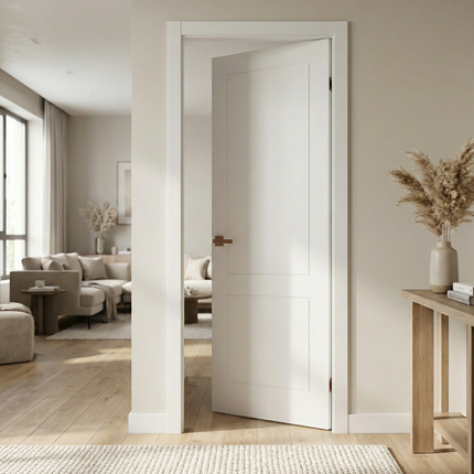 Ușă de interior ST-30 – Design echilibrat cu două panouri gravate