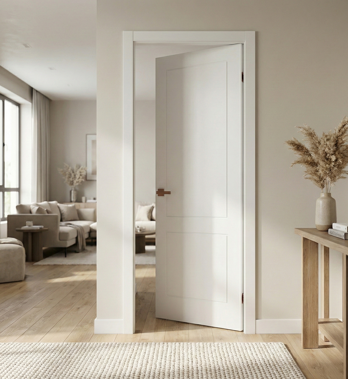 Ușă de interior ST-30 – Design echilibrat cu două panouri gravate