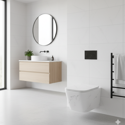 Vas WC Calacatta White