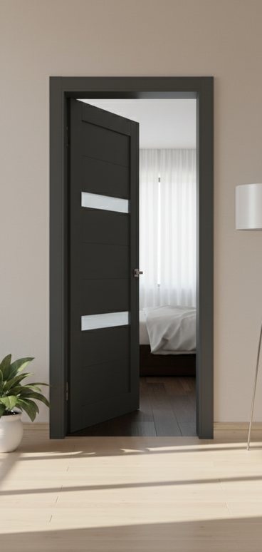 Ușă de interior ML-54 cu inserții din sticlă și design modern