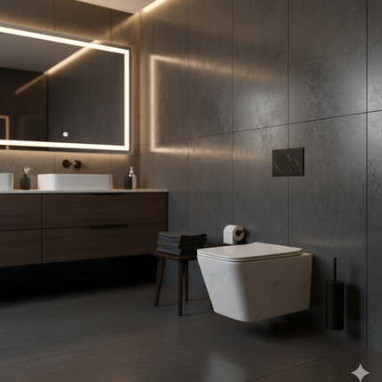 Vas WC Calacatta White