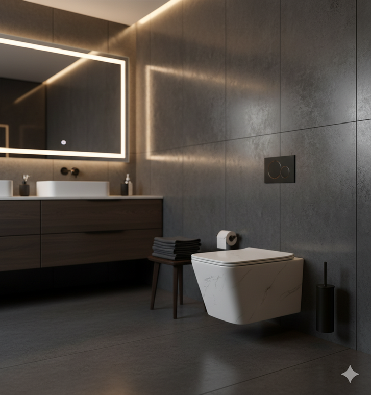 Vas WC Calacatta White