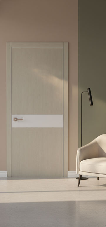 Ușă de interior PL-03 – design modern cu inserție din sticlă