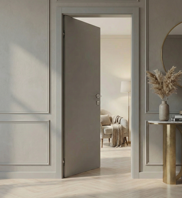 Ușă interior Cortes Prima – Gri 7037 mat vopsit
