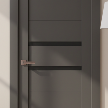 Ușă de interior ML-57 cu 4 inserții de sticlă și design modern