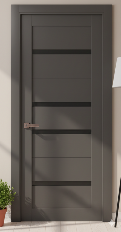 Ușă de interior ML-57 cu 4 inserții de sticlă și design modern