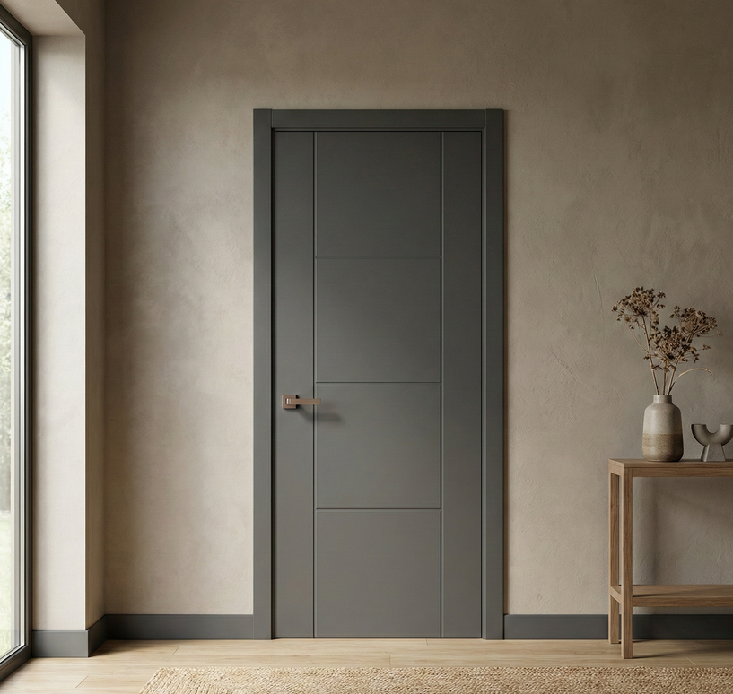 Ușă de interior ST-16 – Geometrie modernă cu ramă laterală accentuată