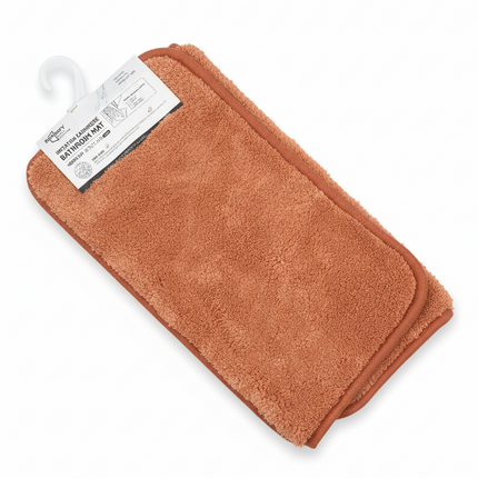 Covoras baie, SANITARY, imitatie casmir, 40x60 cm, corai , Dreptunghiular