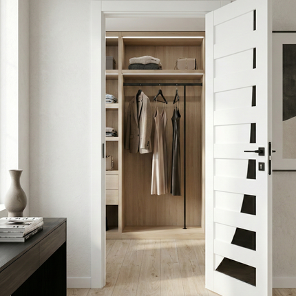 Ușă interior Paris Pearl Ash – cu sticlă negră