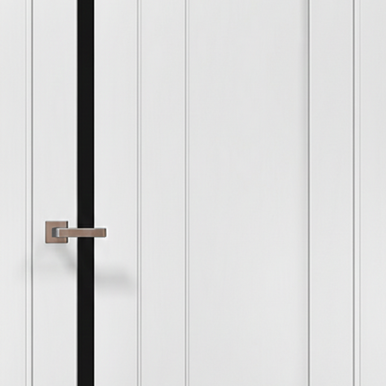Ușă de interior ML-611 cu riflaj vertical și sticlă – stil premium
