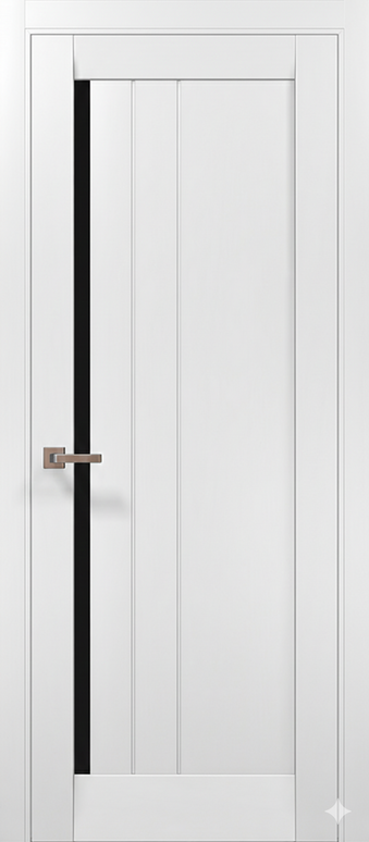 Ușă de interior ML-611 cu riflaj vertical și sticlă – stil premium