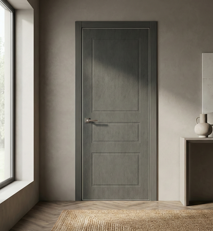 Ușă de interior ST-23 – Eleganță verticală cu trei panouri