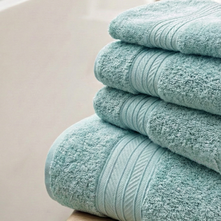 Set prosoape premium 4 piese, baie + mâini, 100% bumbac, turcoaz