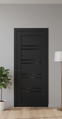 Ușă de interior T-01 cu inserții din sticlă – Design modern