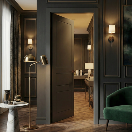 Ușă de interior ST-31 – 3 panouri gravate, design clasic reinterpretat