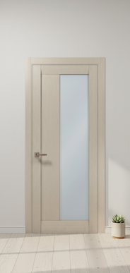 Ușă de interior ML-20 cu panou vitrat lateral din sticlă satinată