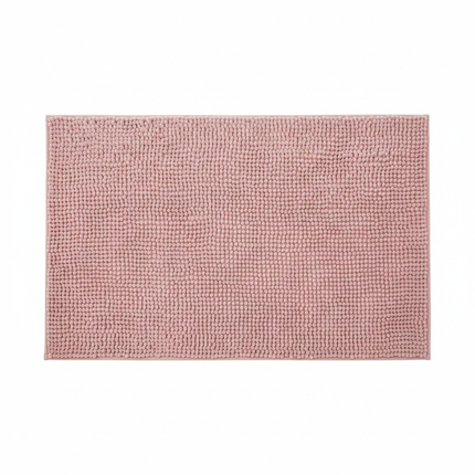 Covoraș baie din chenilia fină, strat antiderapant, 45×70 cm, Roz pudra