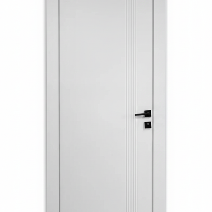 Ușă de interior albă JY-003 cu toc reglabil – stil modern minimalist, complet echipată, livrare rapidă