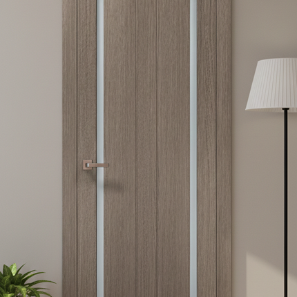 Ușă de interior ML-621 cu geam dublu lateral și riflaj vertical