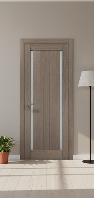Ușă de interior ML-621 cu geam dublu lateral și riflaj vertical