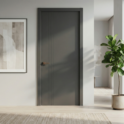 Ușă de interior ST-18 – Design vertical modern cu linii accentuate