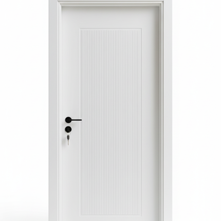 Ușă de interior albă cu panou riflat JY-DP 012