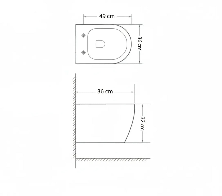 Vas WC Suspendat Luxury Alb  Mat