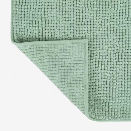 Covoraș baie din chenilia fină, strat antiderapant, 45×70 cm, Verde menta