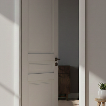 Ușă de interior ML-12 cu detaliu arhitectural frezat, stil clasic elegant