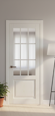 Ușă de interior ML-36 cu vitralii și design clasic modern