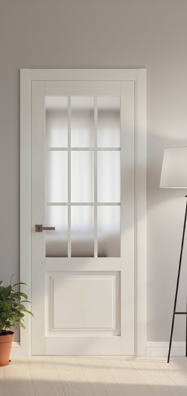 Ușă de interior ML-36 cu vitralii și design clasic modern