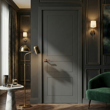 Ușă de interior ST-31 – 3 panouri gravate, design clasic reinterpretat