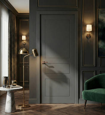 Ușă de interior ST-31 – 3 panouri gravate, design clasic reinterpretat