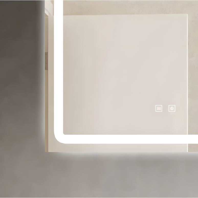 Oglindă baie LED H103 rectangulară cu 3 lumini, anti-aburire și touch control
