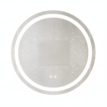 Oglindă baie LED H105 rotundă cu 3 lumini, anti-aburire și touch control