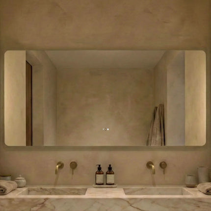 Oglindă baie LED 70x150 cm dreptunghiulară, senzor infraroșu și 3 nuanțe de lumină J-1125