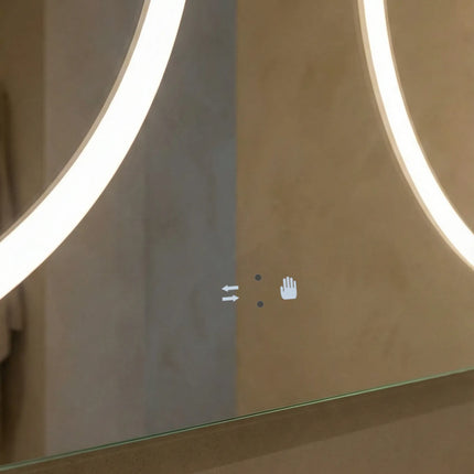 Oglindă baie LED 70x150 cm dreptunghiulară, senzor infraroșu și 3 nuanțe de lumină J-1125