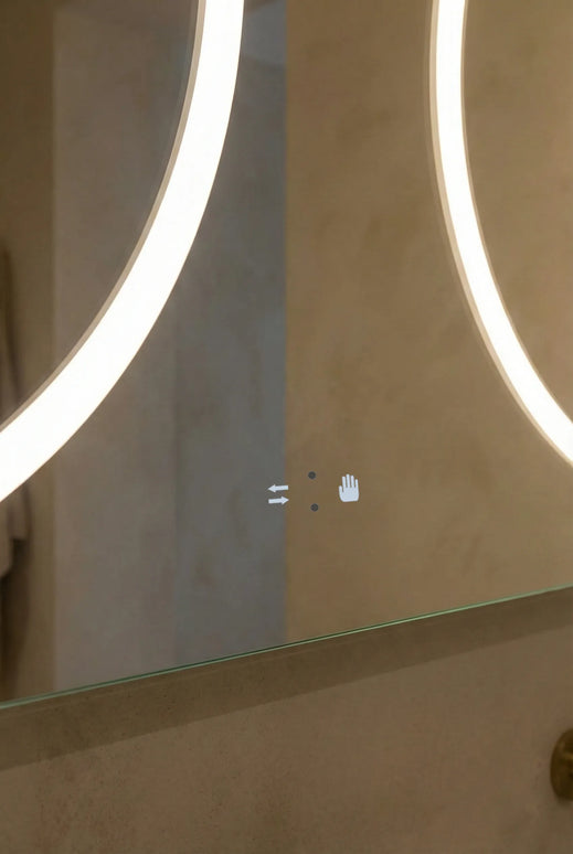 Oglindă baie LED 70x150 cm dreptunghiulară, senzor infraroșu și 3 nuanțe de lumină J-1125