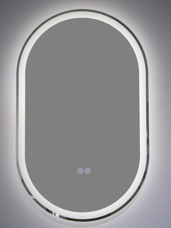 Oglindă baie H-120-1 cu LED, 3 nuanțe de lumină, anti-aburire, touch control