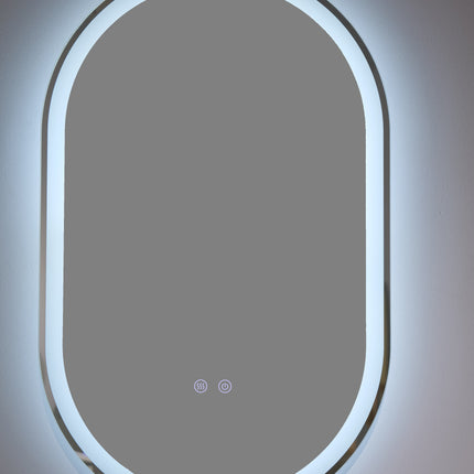 Oglindă baie H-120-1 cu LED, 3 nuanțe de lumină, anti-aburire, touch control