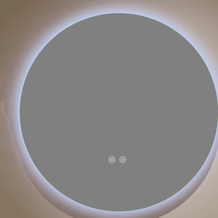 Oglindă baie LED H170 rotundă cu 3 lumini, anti-aburire și touch control