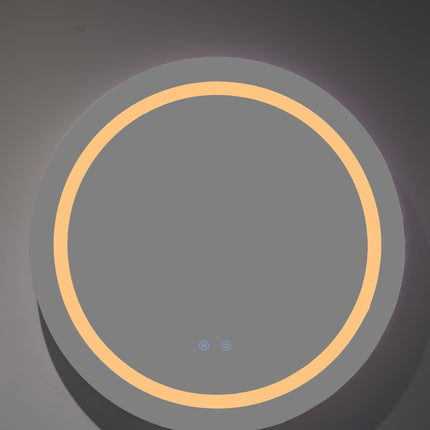 Oglindă baie LED rotundă H-2011 cu 3 nuanțe de lumină, funcție anti-aburire și touch control