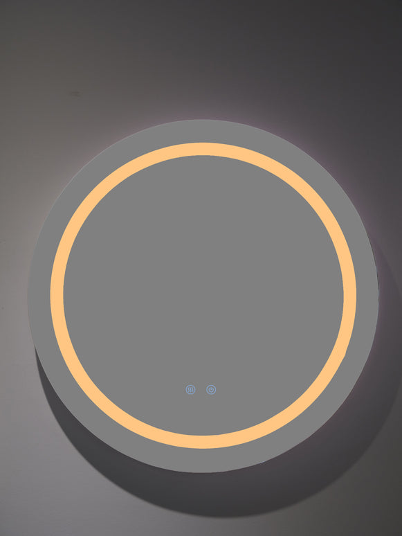 Oglindă baie LED rotundă H-2011 cu 3 nuanțe de lumină, funcție anti-aburire și touch control