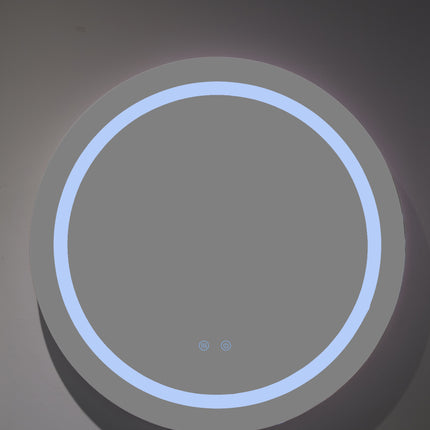 Oglindă baie LED rotundă H-2011 cu 3 nuanțe de lumină, funcție anti-aburire și touch control