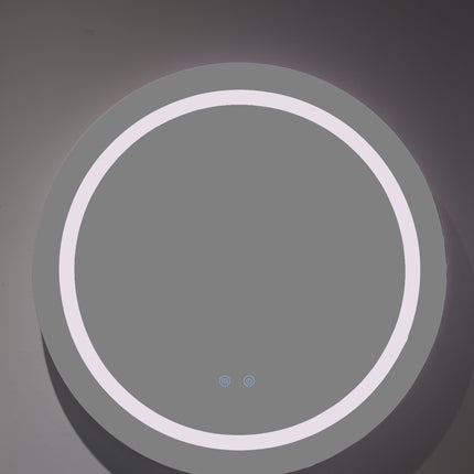 Oglindă baie LED rotundă H-2011 cu 3 nuanțe de lumină, funcție anti-aburire și touch control