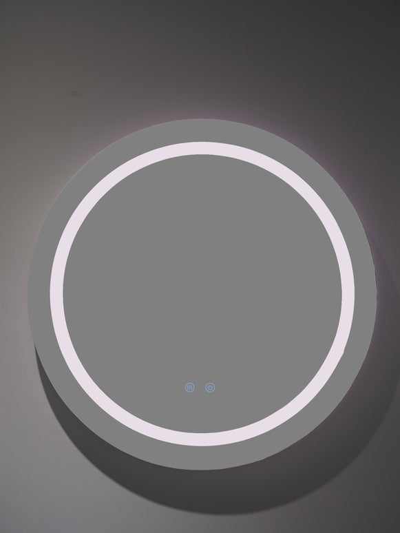 Oglindă baie LED rotundă H-2011 cu 3 nuanțe de lumină, funcție anti-aburire și touch control